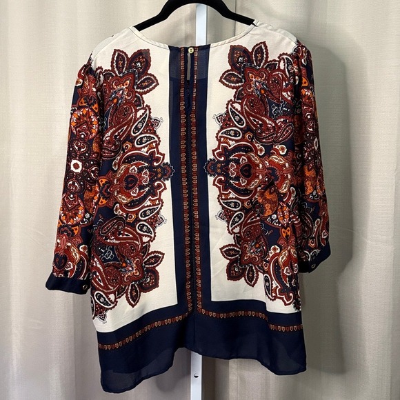 Live 4 Truth XL Blouse Top Paisley Print 3/4 Sleeve Womens - Picture 3 of 3